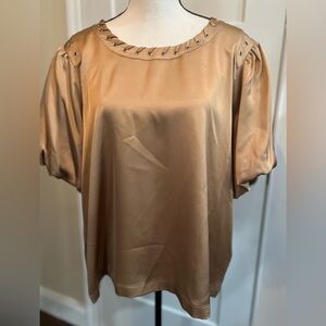 NWT Karl Lagerfeld Elegant Gold Women's Top